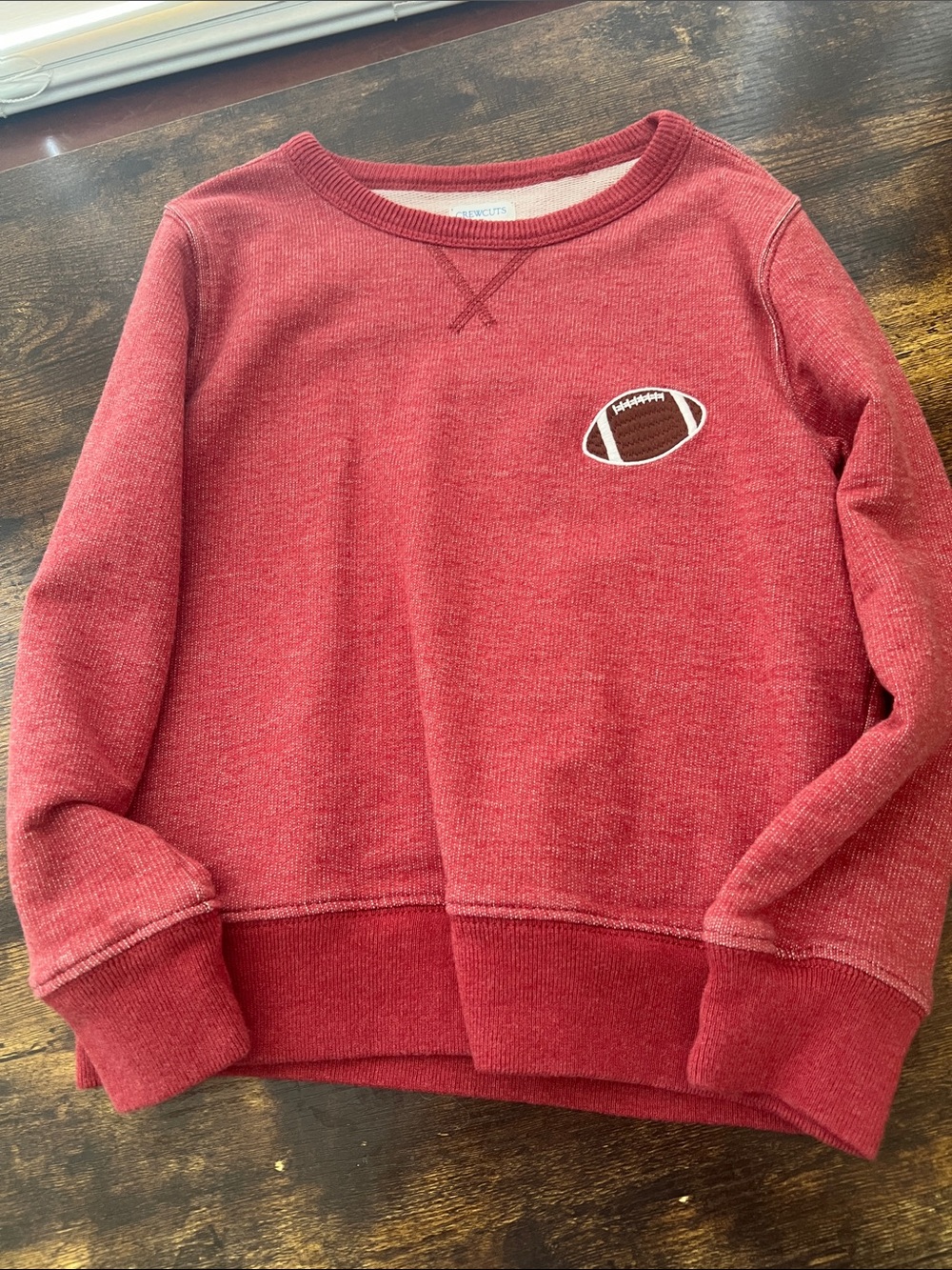 Crewcuts Red Football Patch Sweatshirt